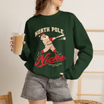 North Pole Nicks Crewneck Sweatshirt - Vintage Defunct Baseball Teams - Alaska
