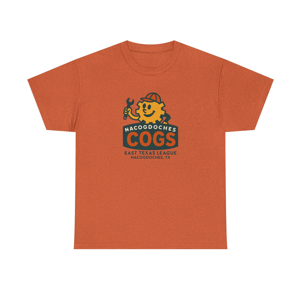 Nacogdoches Cogs T-Shirt (Heavyweight) - Vintage Defunct Baseball Teams