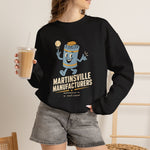Martinsville Manufacturers Crewneck Sweatshirt - Vintage Defunct Baseball Teams - Virginia