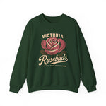 Victoria Rosebuds Crewneck Sweatshirt - Vintage Defunct Baseball Teams - Texas
