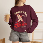 North Pole Nicks Crewneck Sweatshirt - Vintage Defunct Baseball Teams - Alaska