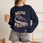 Boise Pilots Crewneck Sweatshirt - Vintage Defunct Baseball Teams - Idaho
