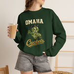 Omaha Crickets Crewneck Sweatshirt - Vintage Defunct Baseball Teams - Nebraska