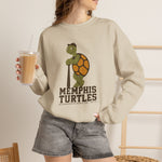 Memphis Turtles Crewneck Sweatshirt - Vintage Defunct Baseball Teams - Tennessee