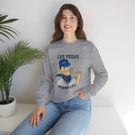 Las Vegas Wranglers Crewneck Sweatshirt - Vintage Defunct Baseball Teams - Nevada