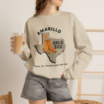 Amarillo Gold Sox Crewneck Sweatshirt - Vintage Defunct Baseball Teams - Texas