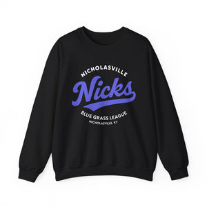 Nicholasville Nicks Crewneck Sweatshirt - Vintage Defunct Baseball Teams