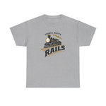 Council Bluffs Rails T-Shirt (Heavyweight) - Vintage Defunct Baseball Teams - Iowa