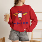 San Jose Bees 1980s Style Crewneck Sweatshirt - Vintage Defunct Baseball Teams - California