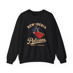 New Iberia Pelicans Crewneck Sweatshirt - Vintage Defunct Baseball Teams - Louisiana