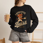 Lafayette Bulls Crewneck Sweatshirt - Vintage Defunct Baseball Teams - Louisiana