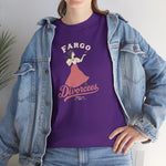 Fargo Divorcees T-Shirt (Heavyweight) - Vintage Defunct Baseball Teams - North Dakota