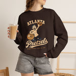 Atlanta Pretzels Crewneck Sweatshirt - Vintage Defunct Baseball Teams - Georgia