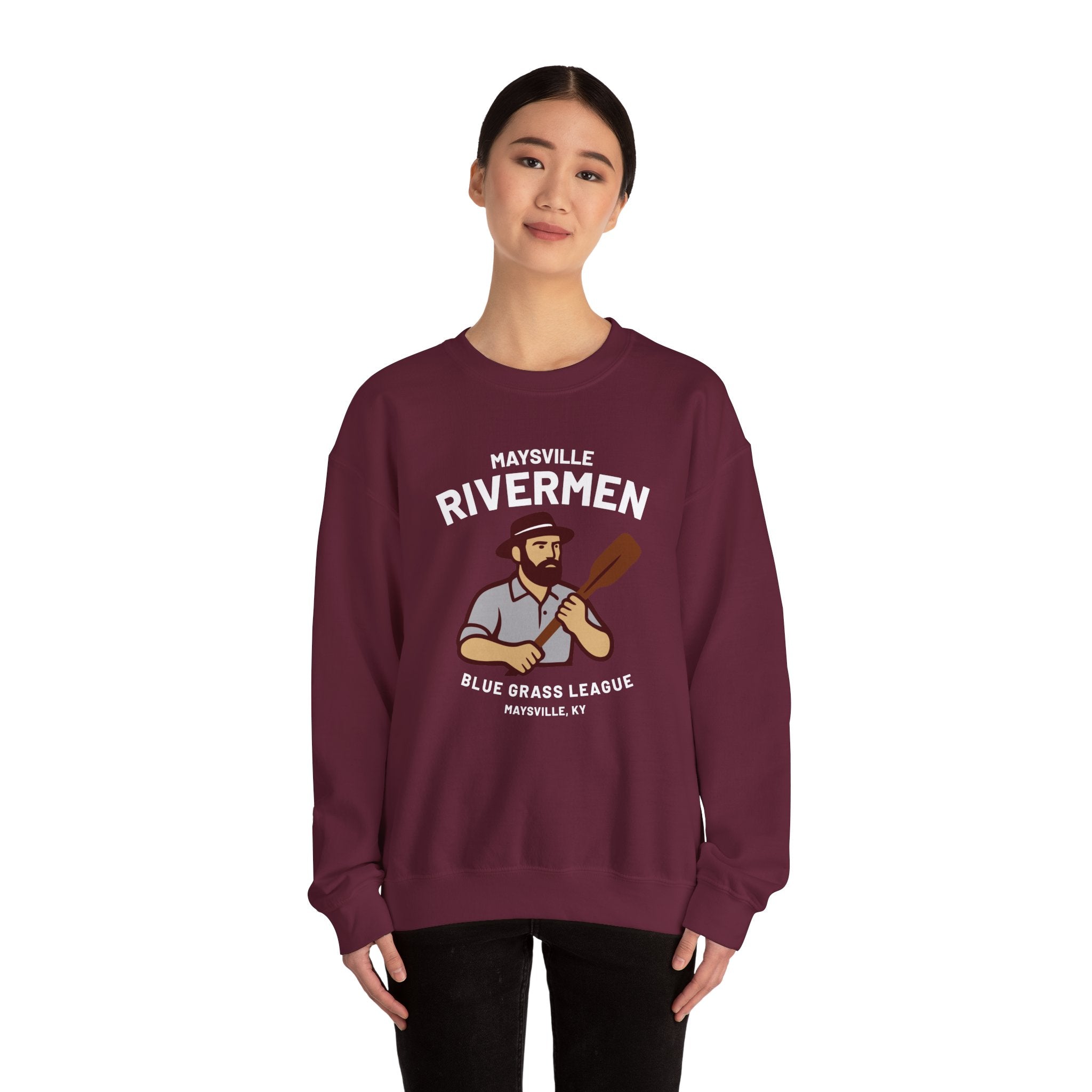 Maysville Rivermen Crewneck Sweatshirt - Vintage Defunct Baseball Teams