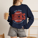 Rocky Mount Rocks Crewneck Sweatshirt - Vintage Defunct Baseball Teams - North Carolina