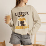 Lubbock Hubbers Crewneck Sweatshirt - Vintage Defunct Baseball Teams - Texas