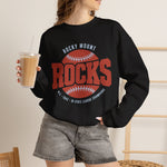 Rocky Mount Rocks Crewneck Sweatshirt - Vintage Defunct Baseball Teams - North Carolina