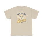 St. Petersburg Saints Heavyweight T-Shirt in sand with the cream winged baseball emblem with a halo on the front