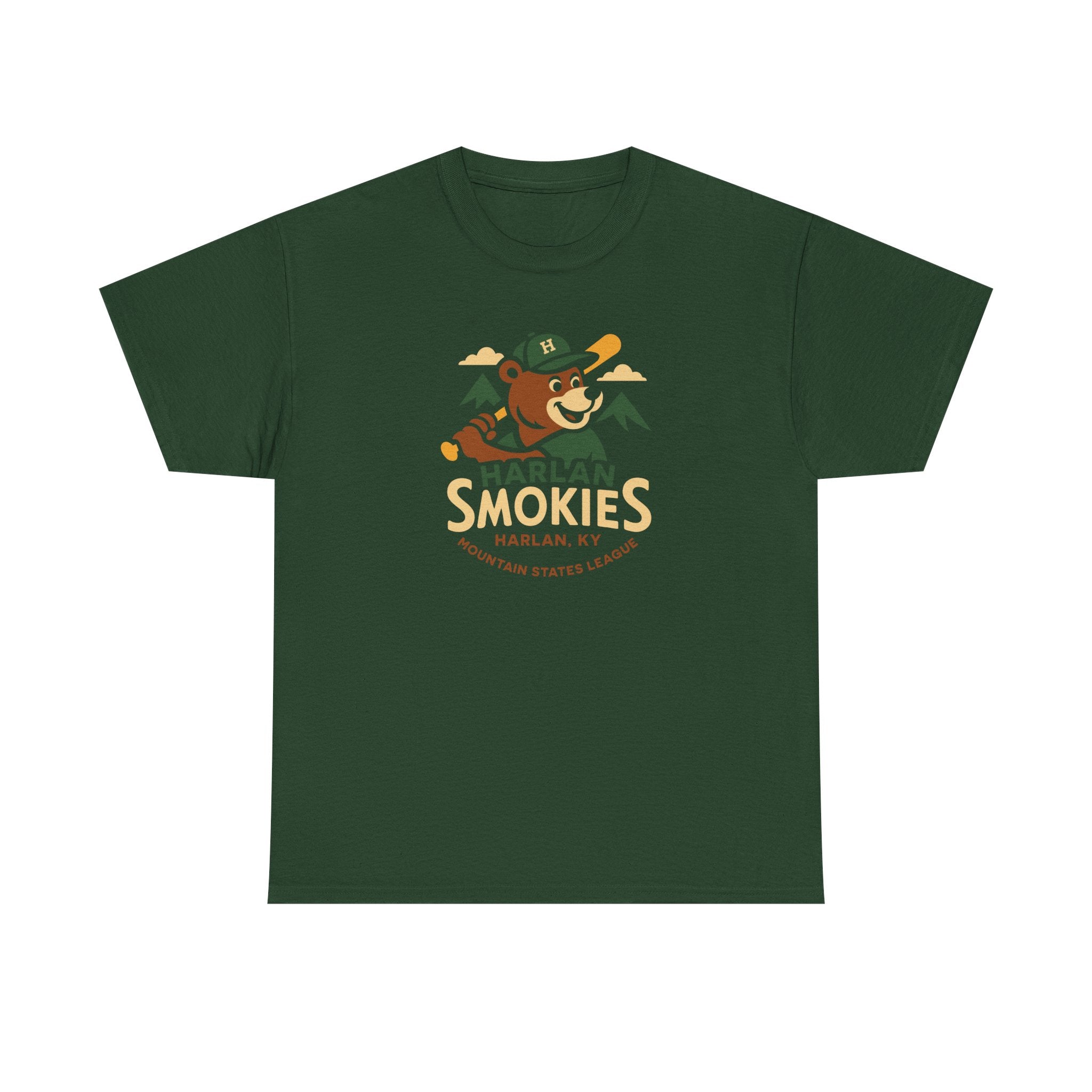 Harlan Smokies T-Shirt (Heavyweight) - Vintage Defunct Baseball Teams