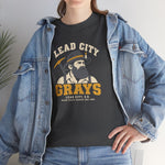 Lead City Grays T-Shirt (Heavyweight) - Vintage Defunct Baseball Teams - South Dakota