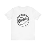 Boise Buckskins Premium Lightweight T-Shirt in white with the Boise Buckskins logo, script lettering across a stitched baseball on the front