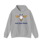 San Jose Bees 1980s Style Hoodie - Vintage Defunct Baseball Teams - California