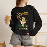 Bismarck Barons Crewneck Sweatshirt - Vintage Defunct Baseball Teams - North Dakota