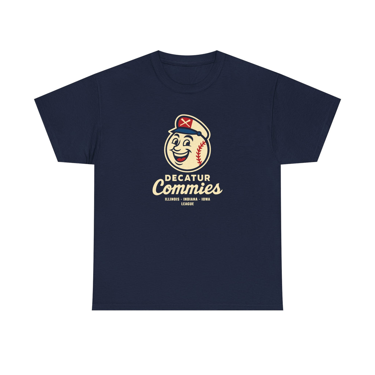 Decatur Baseball Logo Decatur Commies T-Shirt (Heavyweight) - Vintage Defunct Baseball Teams ...
