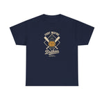 Fort Wayne Brakies Heavyweight T-Shirt in navy with the smiling lantern between two crossed baseball bats on the front