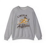 Lincoln Antelopes Crewneck Sweatshirt - Vintage Defunct Baseball Teams - Nebraska