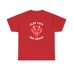 Clay City Red Devils T-Shirt (Heavyweight) - Vintage Defunct Baseball Teams