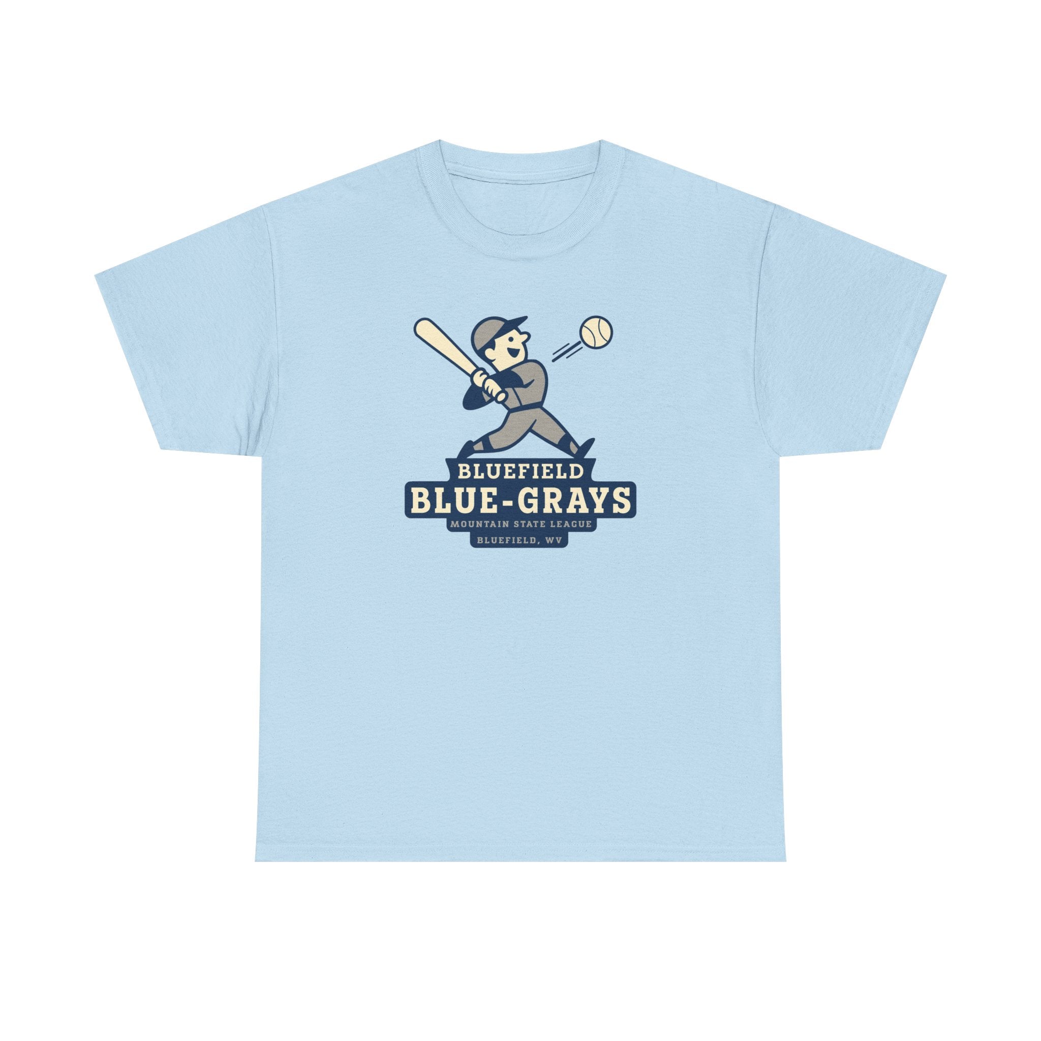 Bluefield Blue-Grays T-Shirt (Heavyweight) - Vintage Defunct Baseball Teams