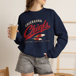 Chickasha Chiefs Crewneck Sweatshirt - Vintage Defunct Baseball Teams - Oklahoma