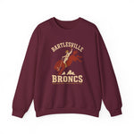 Bartlesville Broncs Crewneck Sweatshirt - Vintage Defunct Baseball Teams - Oklahoma