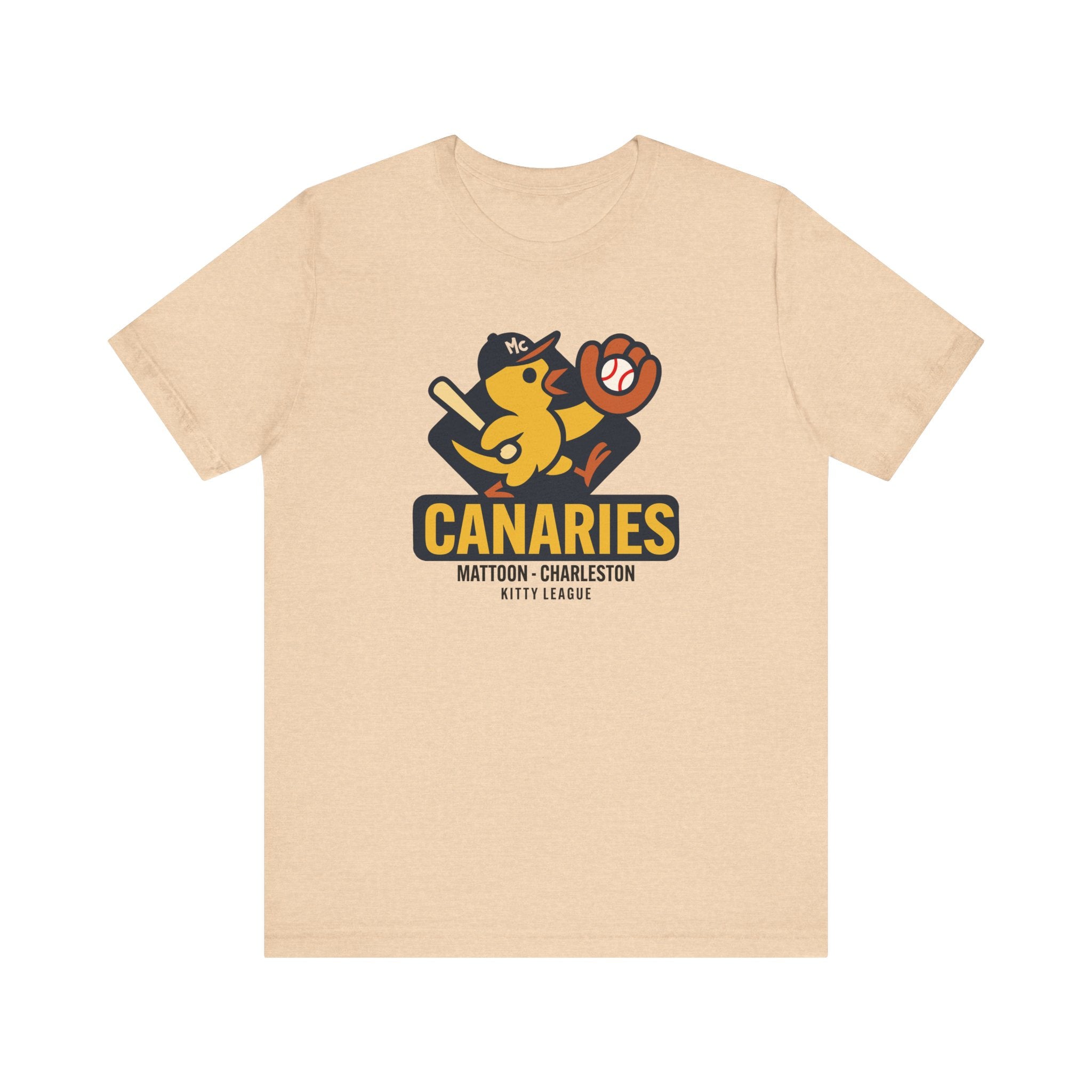 Mattoon-Charleston Canaries T-Shirt (Premium Lightweight) - Vintage Defunct Baseball Teams