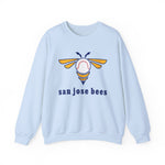 San Jose Bees 1980s Style Crewneck Sweatshirt - Vintage Defunct Baseball Teams - California