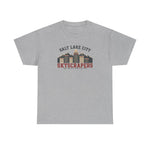 Salt Lake City Skyscrapers T-Shirt (Heavyweight) - Vintage Defunct Baseball Teams - Utah