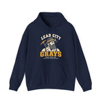 Lead City Grays Hoodie - Vintage Defunct Baseball Teams - South Dakota
