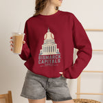 Bismarck Capitals Crewneck Sweatshirt - Vintage Defunct Baseball Teams - North Dakota