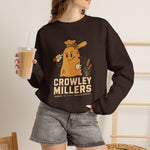 Crowley Millers Crewneck Sweatshirt - Vintage Defunct Baseball Teams - Louisiana
