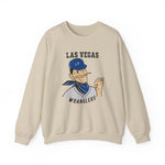 Las Vegas Wranglers Crewneck Sweatshirt - Vintage Defunct Baseball Teams - Nevada
