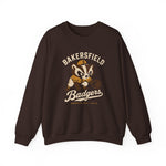 Bakersfield Badgers Crewneck Sweatshirt - Vintage Defunct Baseball Teams - California