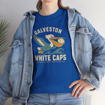 Galveston White Caps T-Shirt (Heavyweight) - Vintage Defunct Baseball Teams - Texas