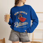 New Iberia Pelicans Crewneck Sweatshirt - Vintage Defunct Baseball Teams - Louisiana