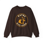 Rayne Rice Birds Crewneck Sweatshirt - Vintage Defunct Baseball Teams - Louisiana