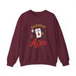Anaheim Aces Crewneck Sweatshirt - Vintage Defunct Baseball Teams - California