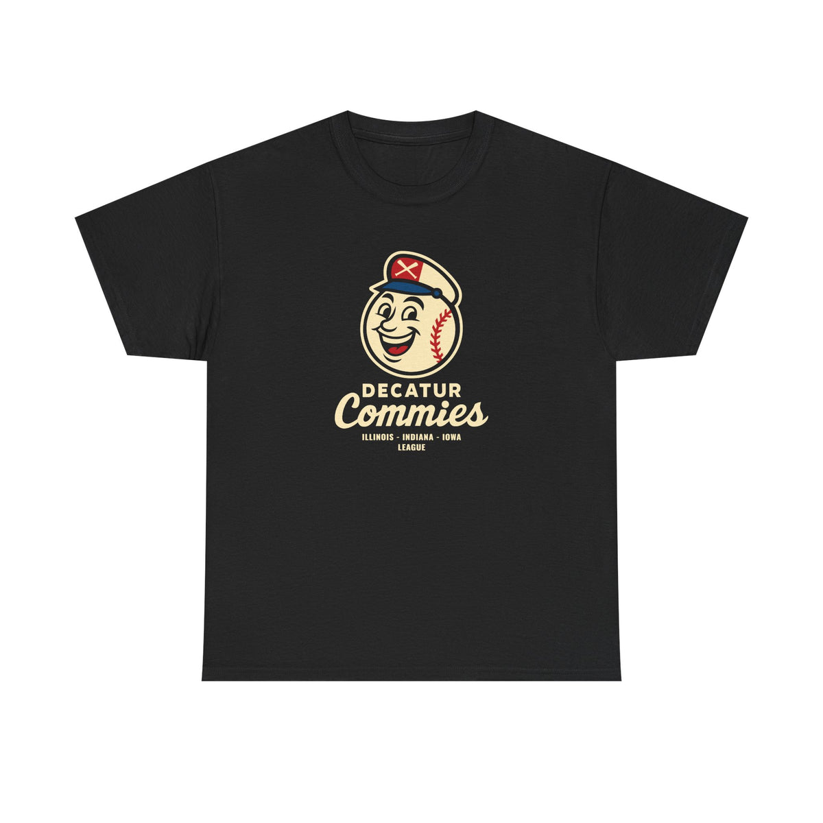Decatur Commies Baseball Decatur Commies T-Shirt (Heavyweight) - Vintage Defunct Baseball Teams ...