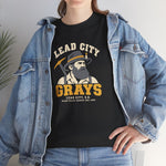 Lead City Grays T-Shirt (Heavyweight) - Vintage Defunct Baseball Teams - South Dakota