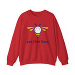 San Jose Bees 1980s Style Crewneck Sweatshirt - Vintage Defunct Baseball Teams - California