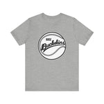 Boise Buckskins Premium Lightweight T-Shirt in athletic heather with the Boise Buckskins logo, script lettering across a stitched baseball on the front